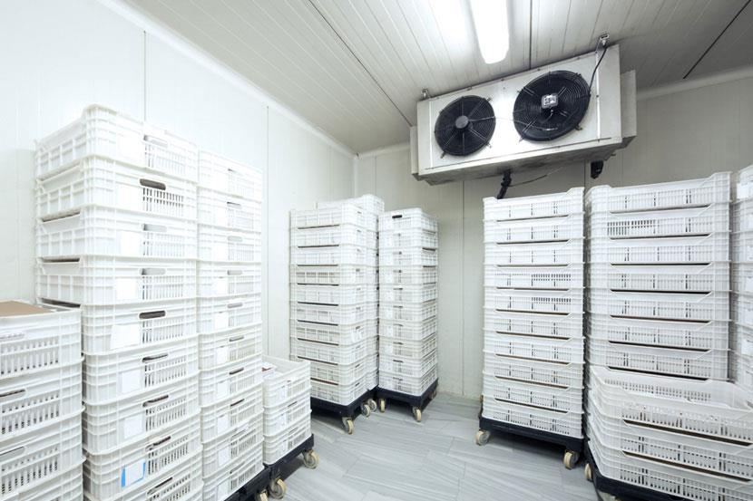 Storage room with wall ac unit