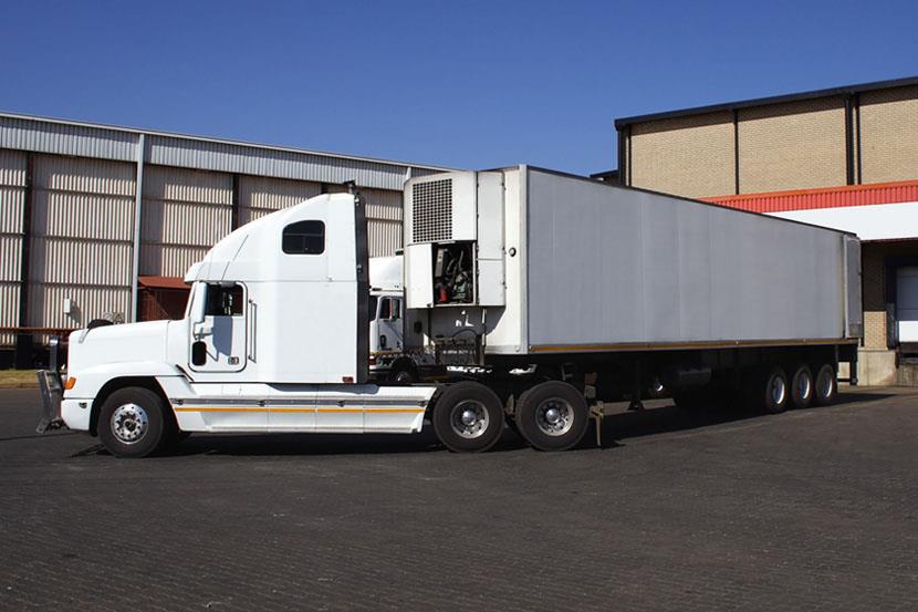 18 wheel truck at a warehouse dock